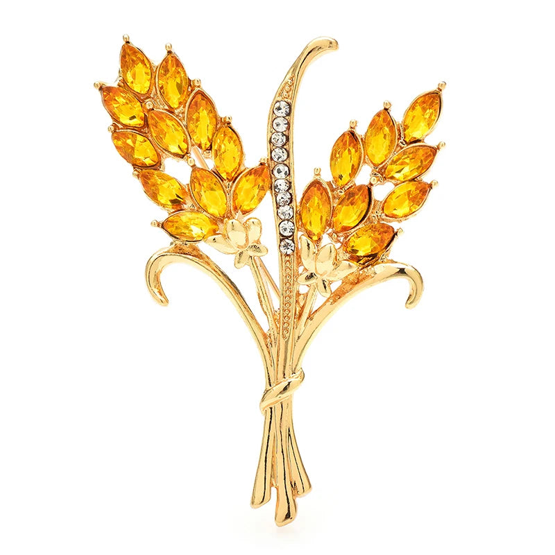 PENDRA Harvest Wheat Design Brooch