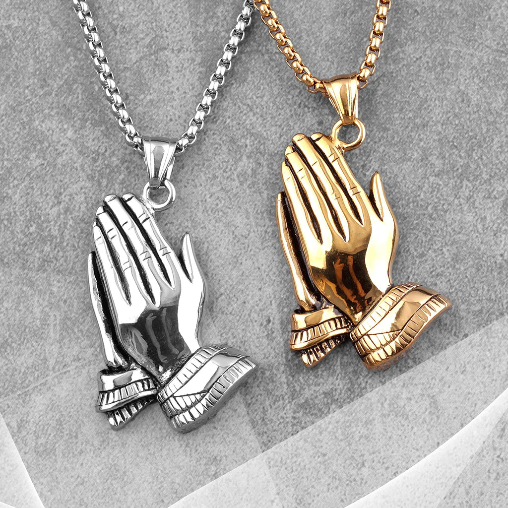 PENDRA Prayer Boyfriend Steel Necklace