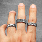 PENDRA Minimalism Aesthetic Stripe Steel Ring