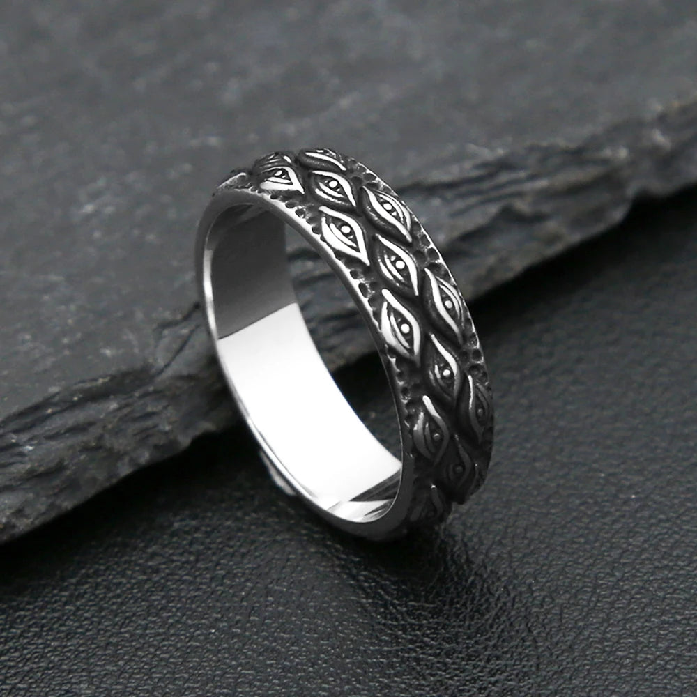 PENDRA EvilEye 316L Stainless Steel Evil Eye Ring