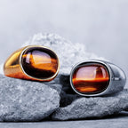 PENDRA Wood Grain Elegant Steel Ring