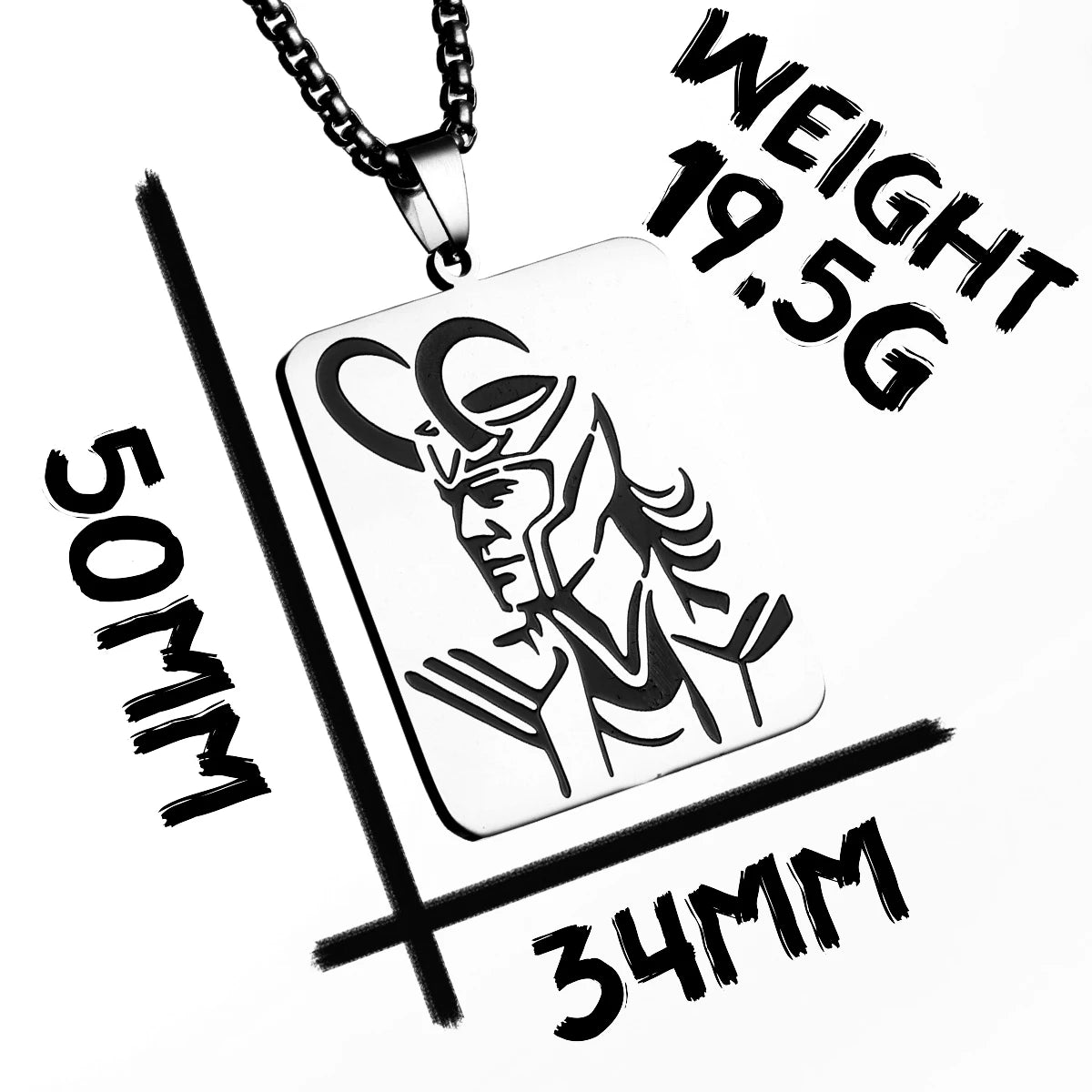 PENDRA Gods Loki Norse Steel Necklace