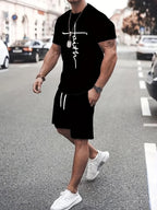 PENDRA Athletic Drawstring T-Shirt and Shorts Set