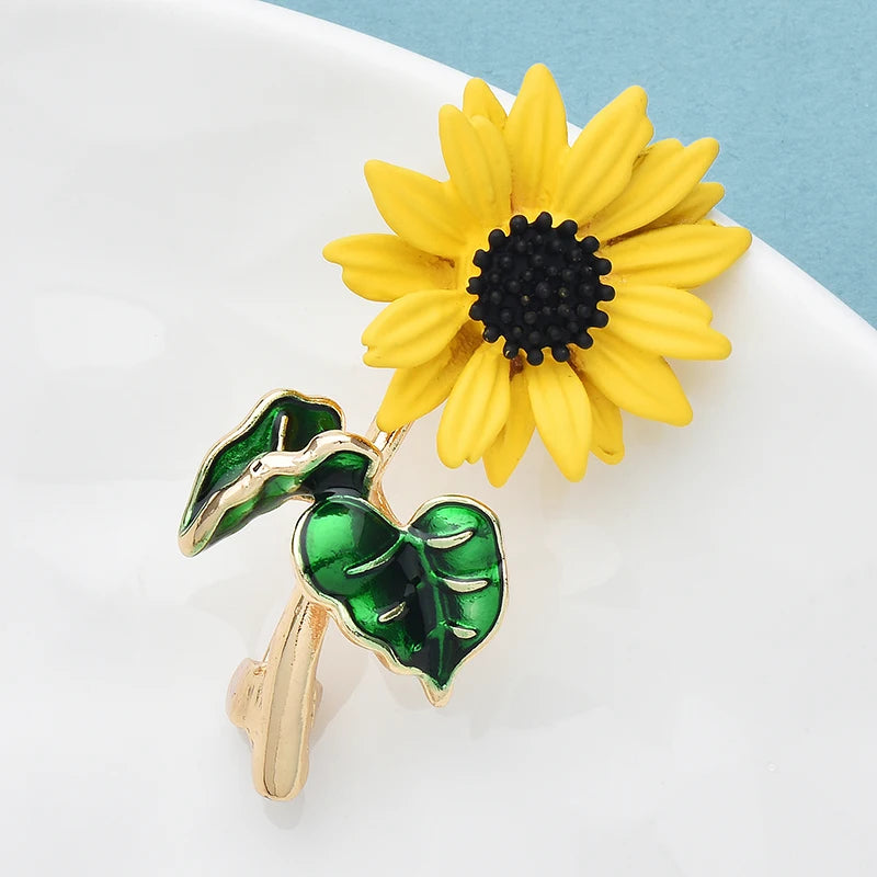 PENDRA Solara Cute Sunflower Brooch