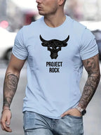 PENDRA Bull Print Oversized Tees Short Sleeves Tops T-Shirt