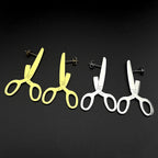 PENDRA Retro Scissor Punk Stud Earrings