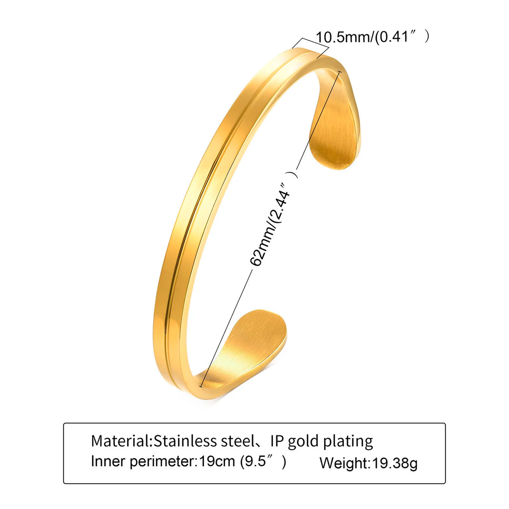 Men Bangle Bracelet, Cuff Bracelet for Men, Stainless Steel Bracelet Simple Bangle, Groomsma Gift Bracelet