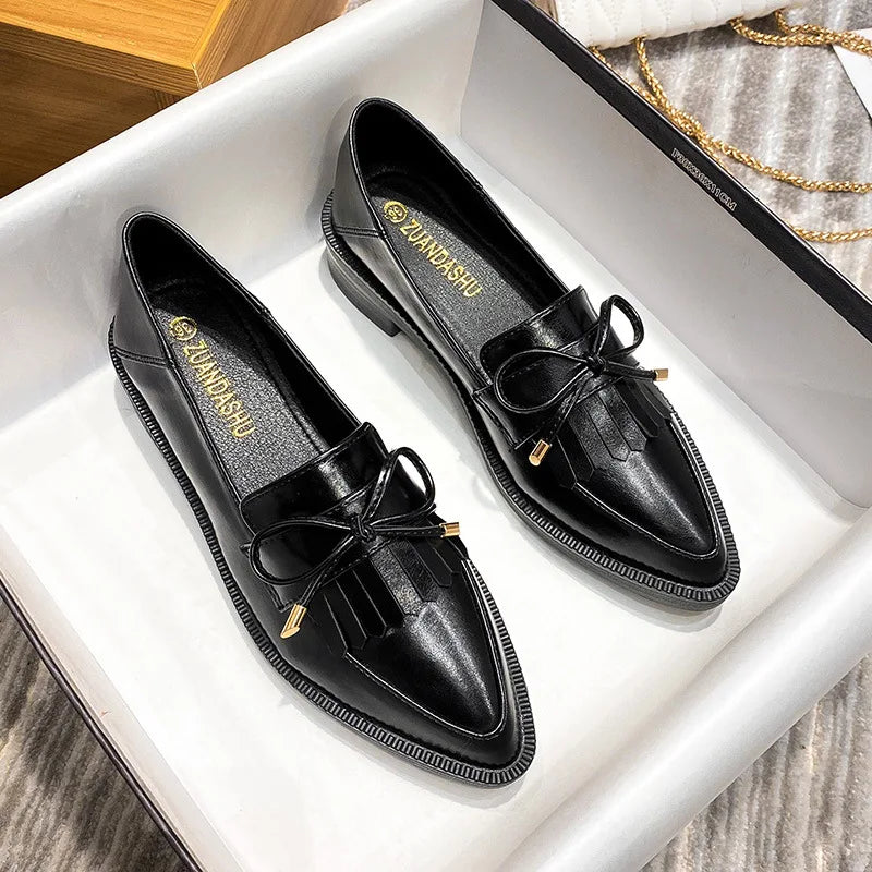 PENDRA Leather Platform British Small Shoes