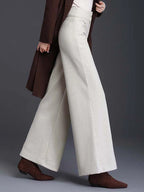 PENDRA Crocodile Print PU Straight Leg Pants