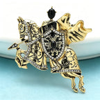 PENDRA Vintage Knight Brooch