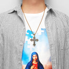 INRI Jesus Cross Religon Amulet Stainless Steel Men Women Necklaces Pendants Chain Punk Trendy Jewelry Creativity Gift Wholesale