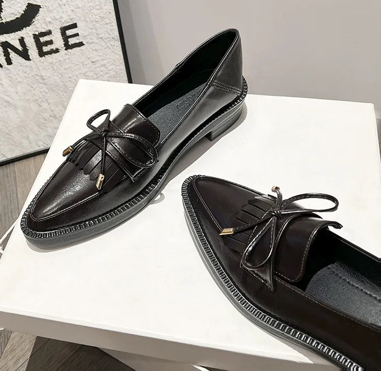 PENDRA Leather Platform British Small Shoes