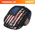 1pc Vintage Freedom Flag Texture All-over Print Flat-top Hat for Men and Women; Painter's Hat, Newsboy Cap, Beret, Irish-style D