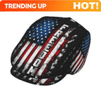 1pc Vintage Freedom Flag Texture All-over Print Flat-top Hat for Men and Women; Painter's Hat, Newsboy Cap, Beret, Irish-style D
