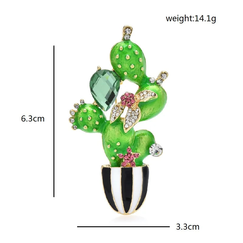 PENDRA Cactara New Cactus Brooch