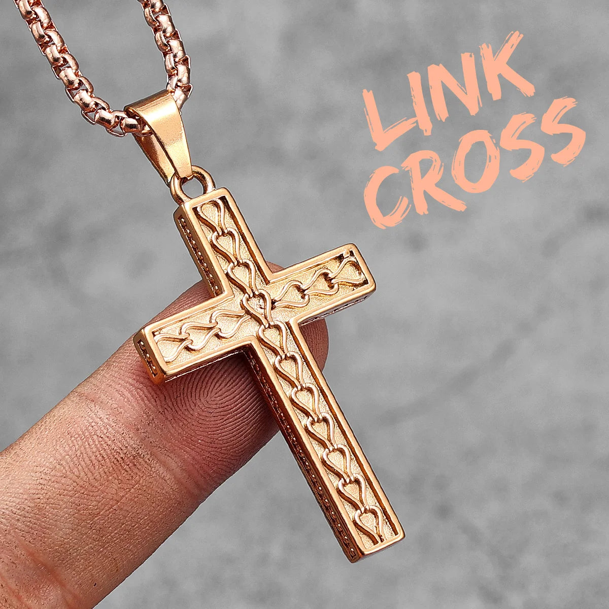 PENDRA Muticolor Religon Cross Steel Necklace