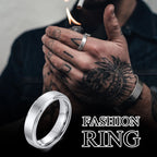 5mm Tungsten Carbide Ring for Men,Brushed Beveled Edge Scratch Resistant Couple Wedding Ring,Unisex Minimalist Jewelry Gift