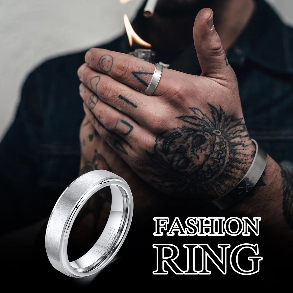 5mm Tungsten Carbide Ring for Men,Brushed Beveled Edge Scratch Resistant Couple Wedding Ring,Unisex Minimalist Jewelry Gift