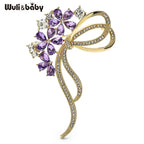 PENDRA Crystelle Purple Clear Crystal Flower Brooch