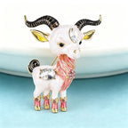 PENDRA Yearling Rhinestone Goat Brooch