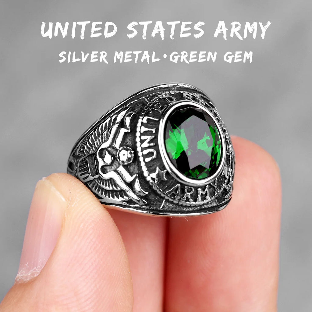 PENDRA Rhinestone Steel Ring