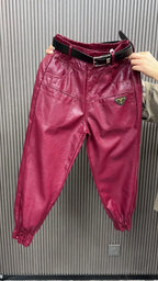 PENDRA PU Leather Warm Pants