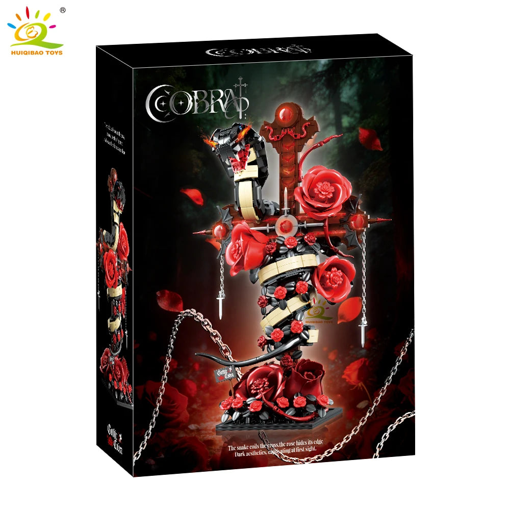 PENDRA Snake Rose Floral Building Set