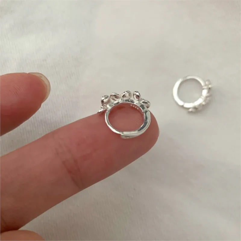 VENTFILLE 925 Sterling Silve Flower Earring for Women Irregular Versatile Daily Office Sweet Romantic Jewelry Gift Dropshipping