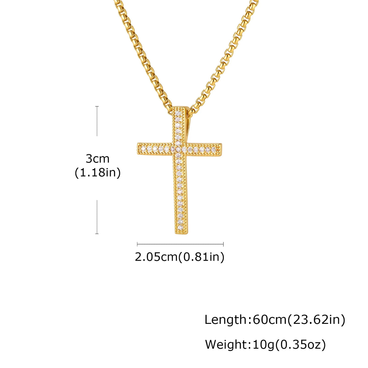 Hip Hop Men Zircon Cross Necklace,Punk Street Cross Metal Pendant Necklace,Charm Jewelry Gift for Him Dad