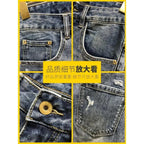 Summer Casual Denim Knee Length Jeans Shorts for Men with Ripped Holes Boyfriend Classic Streetwear Luxury Jeans Shorts for Men