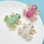 PENDRA Lovely Sparkling Frog Brooch