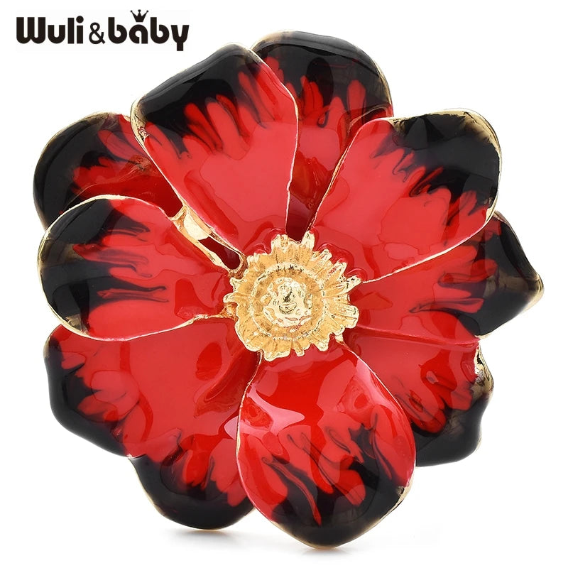 PENDRA Petalia Enamel Flower Brooch