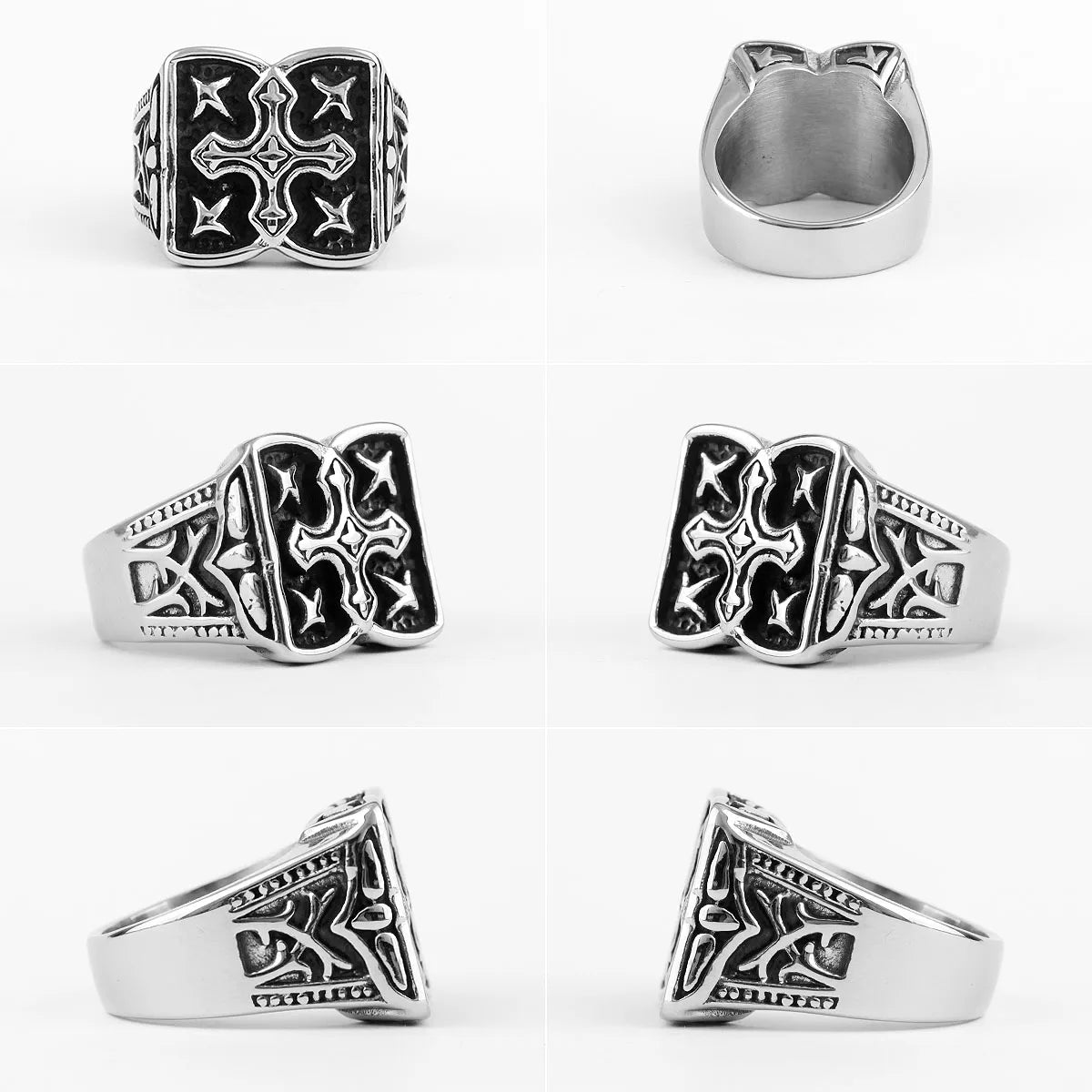 PENDRA Cross Faith Lucky Steel Ring