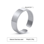 Cuff Knuckle Ring,Adjustable Stainless Steel Rings,Above The Knuckle Ring,Midi Tube Cuff Ring,Boho Wide Band Ring,