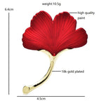 PENDRA Gingkoelle Soft-Paint Ginkgo Leaf Brooch