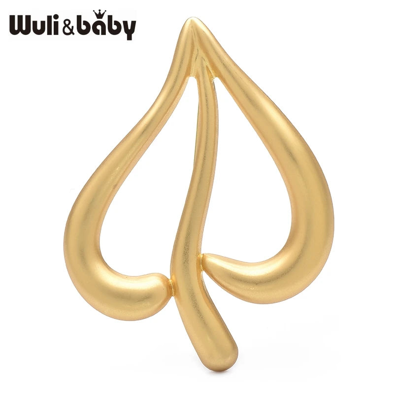 PENDRA Amora Stainless Steel Heart-Leaf Brooch