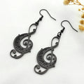 Music Note Treble Clef Earring Drops For Women Stainless Steel Gold Color Hollow Earrings Music Symbol Party Gift Jewelry E8598
