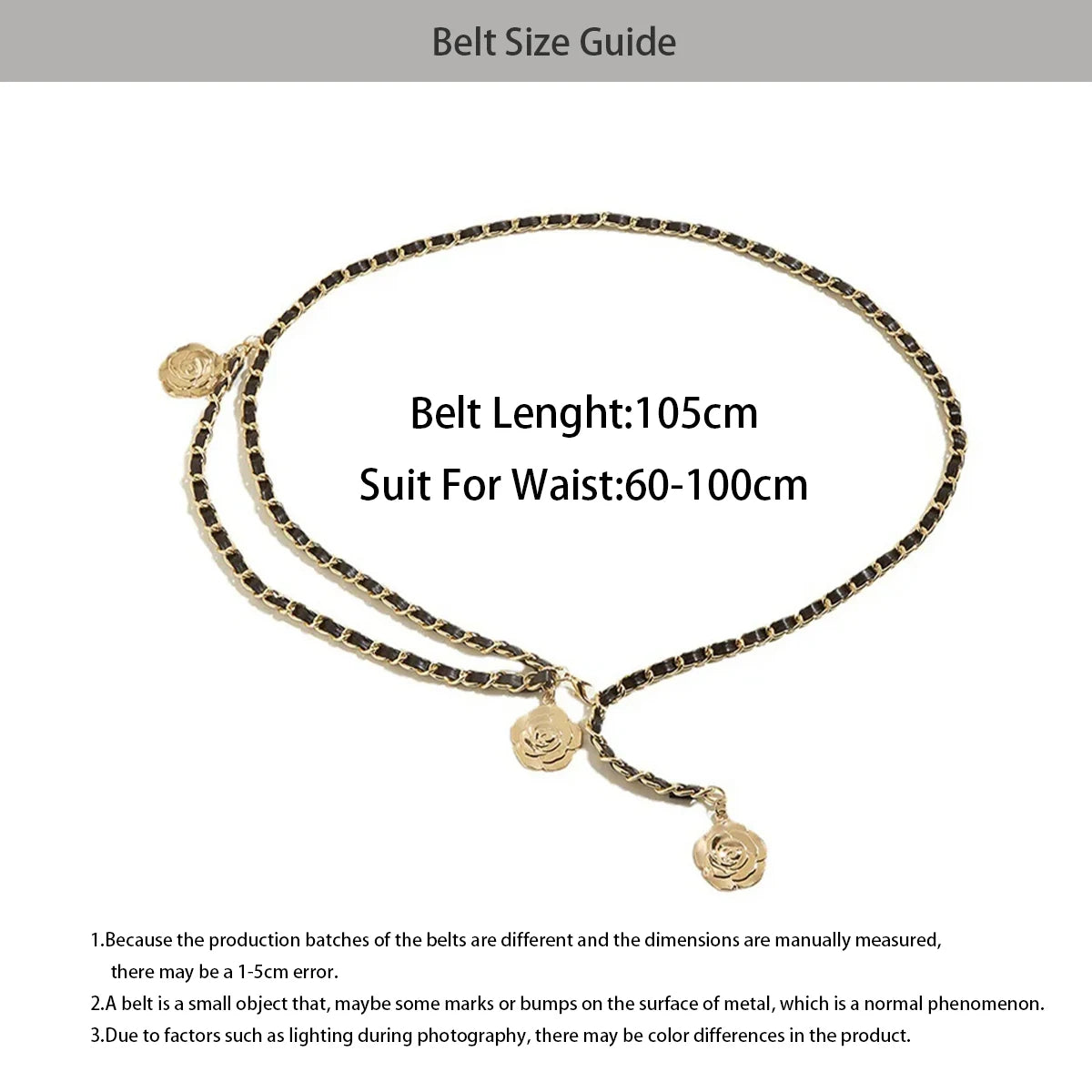 High Quality Metal Waist Chain Belts For Women Flower Sun Pendant Chain Strap Rope Female Fine Waistband Dress Shirt Decoration