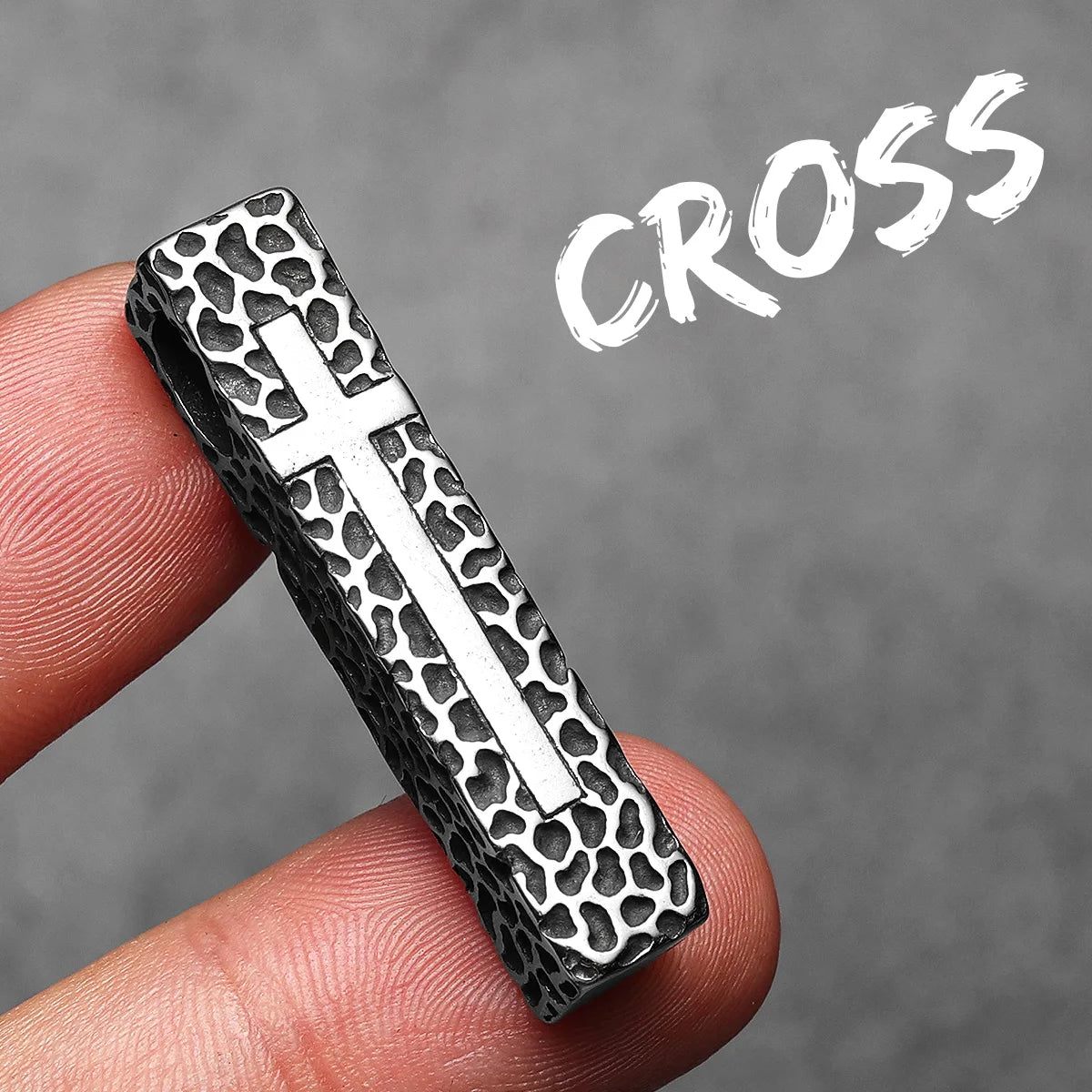 Texture Cross Men Necklaces Stainless Steel Pendant Chain Women Fashion Retro Jewelry Punk New In Accessories Gifts Wholesale