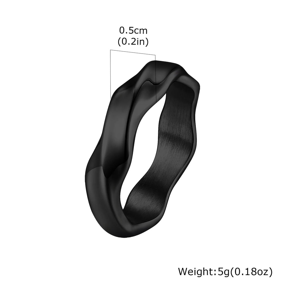 PENDRA Mobius Grey Love Steel Ring
