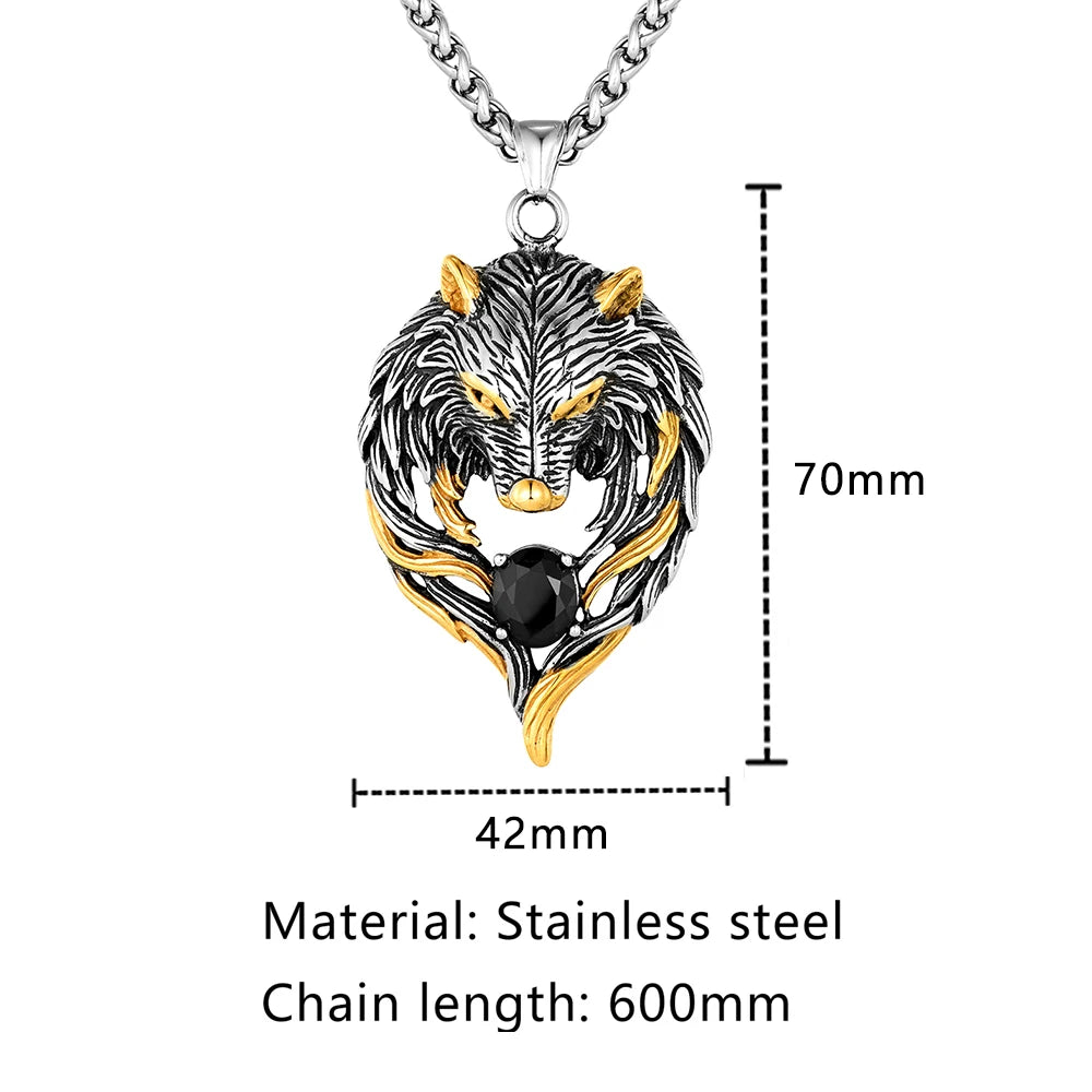 PENDRA Wolf Black Necklace