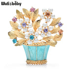 PENDRA Fleuris Luxury Pearl Flower Pot Brooch