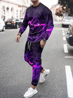 PENDRA Graffiti Long-Sleeve Pajama Loungewear Set