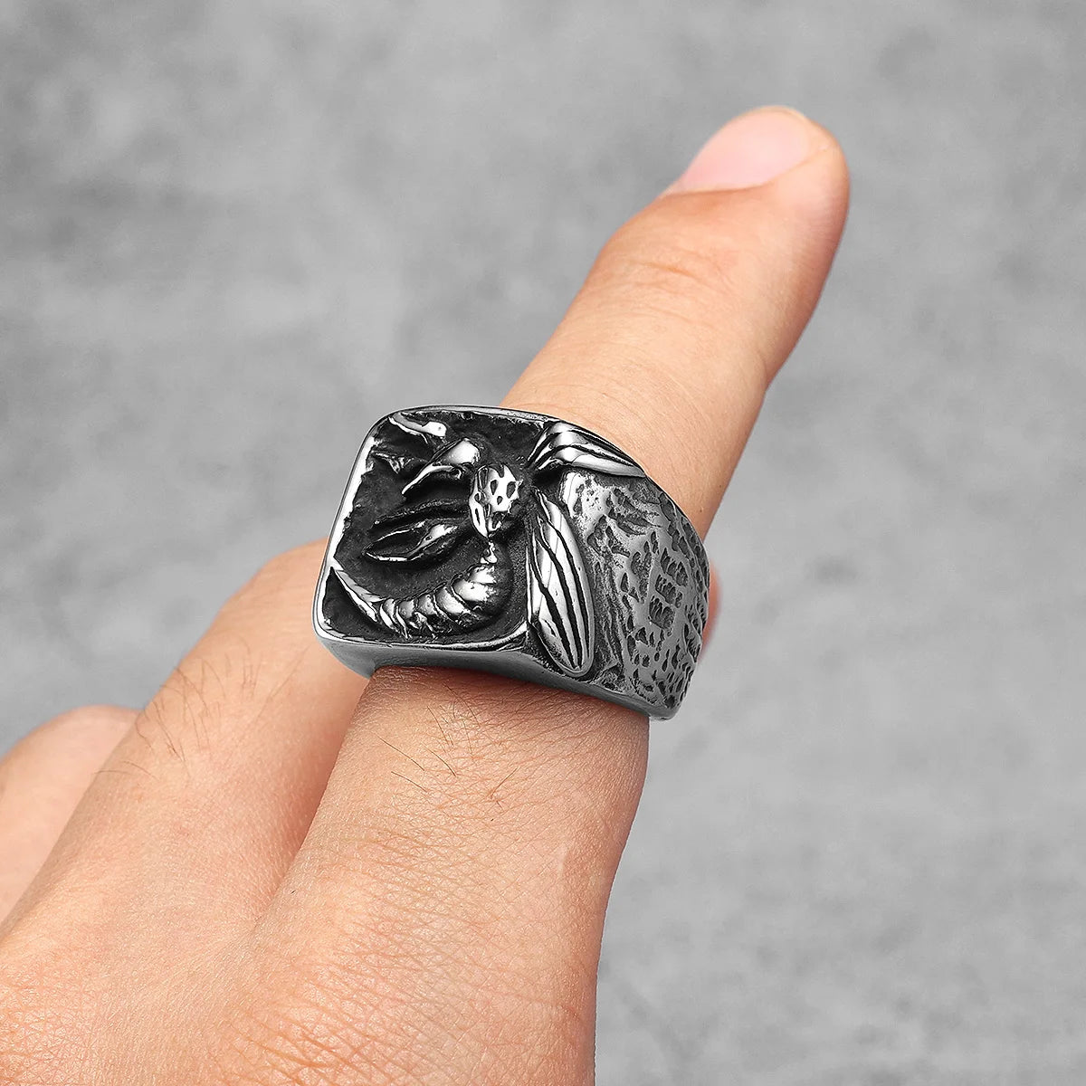 PENDRA Mosquito Animal Biker Steel Ring