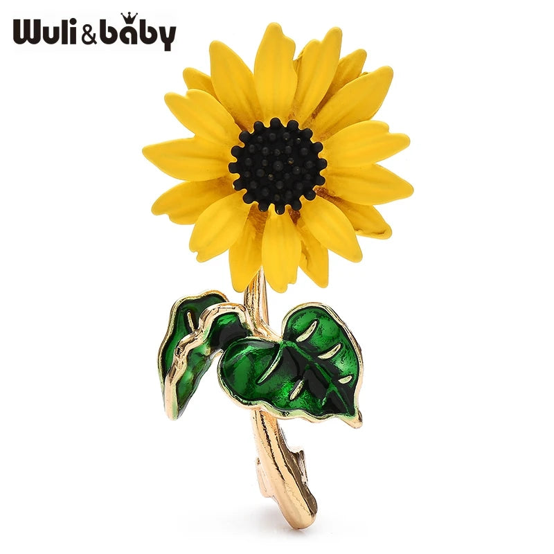 PENDRA Solara Cute Sunflower Brooch