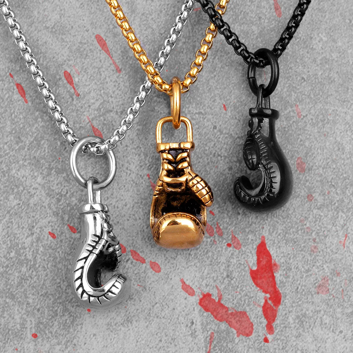 PENDRA Boxing Gloves Boxer Steel Necklace
