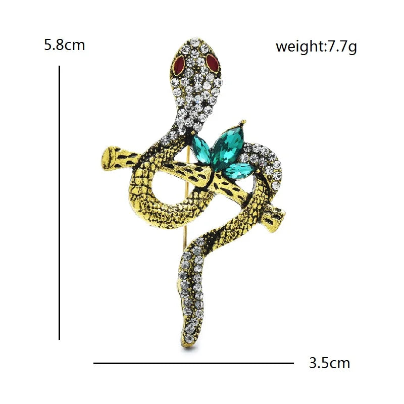 PENDRA Vintage Cute Branch And Snake Brooch
