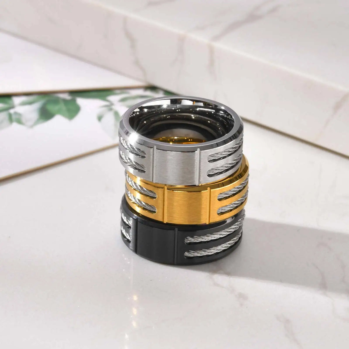 PENDRA Masonic Wire Freemasonry Steel Ring
