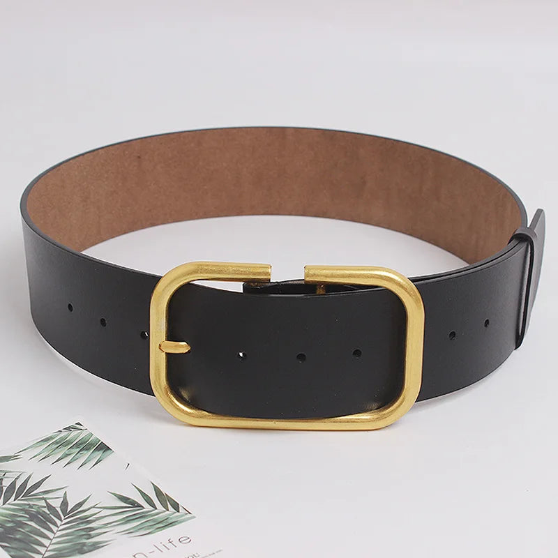 High-end Luxury Brands Women's Waist Belt 5.7CM Width Genuine leather Corset Belt Plus Size Cowhide Dress Jacket Waistband