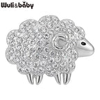 PENDRA Heartwool 2-Color Rhinestone Sheep Brooch